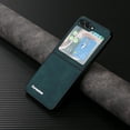 thumbnail image 5 of Feishell Slim Case for Samsung Galaxy Z Flip 6, Durable Premium Retro PU Leather Back Plain Shock-Absorbent Lightweight Ultra Thin Protective Phone Case For Samsung Galaxy Z Flip 6,Green, 5 of 5