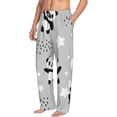 thumbnail image 2 of Easygdp Pandas Men's Pajama Pant, Sleep Elastic Waistband Lounge Pants - Medium, 2 of 9