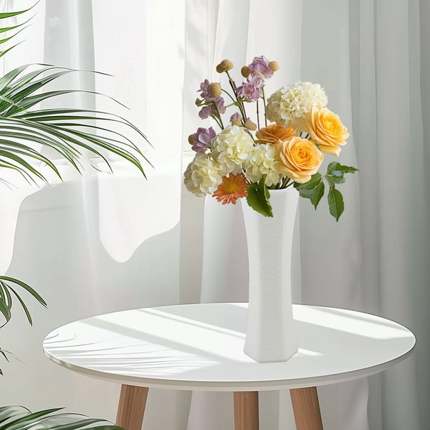 Plastic Imitation Glazed Vase Living Room Flower Arrangement TV Cabinet Decoration Dried Flower Decoration Flower Pot Flower Utensil