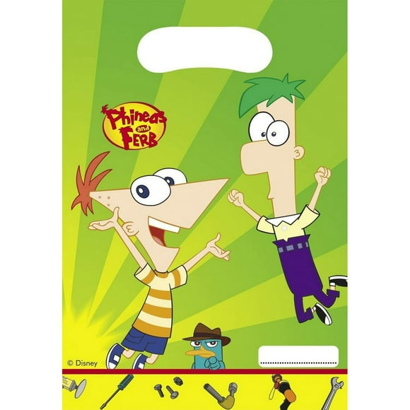Phineas And Ferb Alarm Party Bags (Pack of 6)