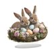 thumbnail image 3 of Decoración de huevos de conejo de Pascua en 2D, letreros acrílicos, colecciones, decoración del hogar Estilo I, 3 of 9