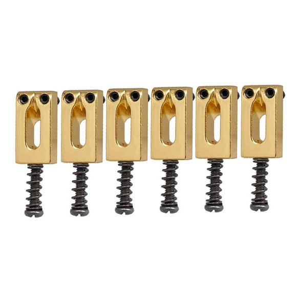 Sillines de Puente de Trémolo de Guitarra 6 Piezas Hugo Dorado Alto Repuestos de sillines de guitarra