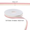 thumbnail image 2 of Uxcell 9.8 Yards x 0.4" Christmas Striped Ribbon, Ribbon Candy Ribbon Roll Fabric Wrapping Ribbon, Pink White, 2 of 6