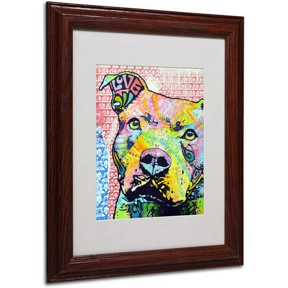 Matted art under acrylic in a wood frame