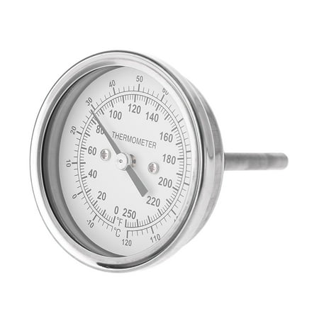 

JUNTEX Home Brewing Thermometer Stainless Steel Celsius Fahrenheit Water Distilling Tem