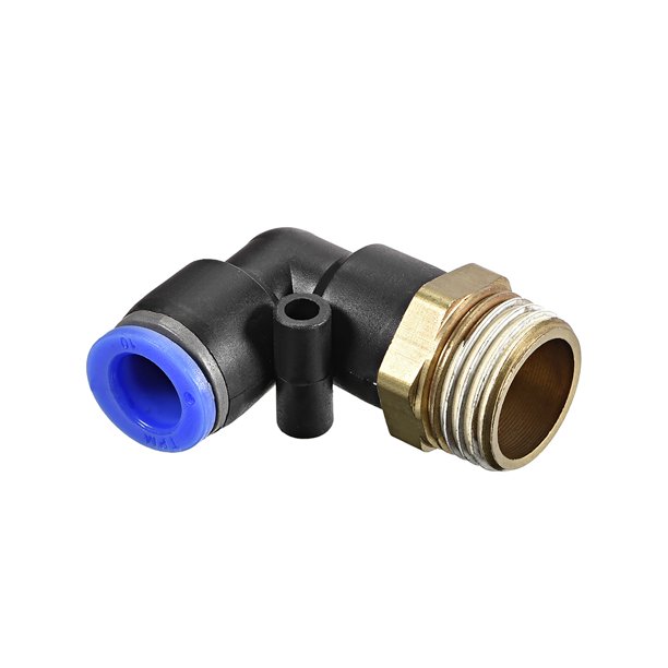 Elbow Push to Connect Tube Fittings 10mm or 25/64" OD x 1/2" G Thread