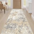thumbnail image 4 of Runner Rug Kitchen Washable Rugs: 2x6 Non-Slip Boho Soft Vintage Stain Resistant Indoor Floor Neutral Farmhouse Throw Carpet for Hallway Bathroom Laundry Room Entryway Bedroom- Gray Gold, 4 of 8