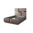 thumbnail image 4 of Pemberly Row Gold Detailed Tufted Queen Bed made with Wood in River Sand Gray, 4 of 14