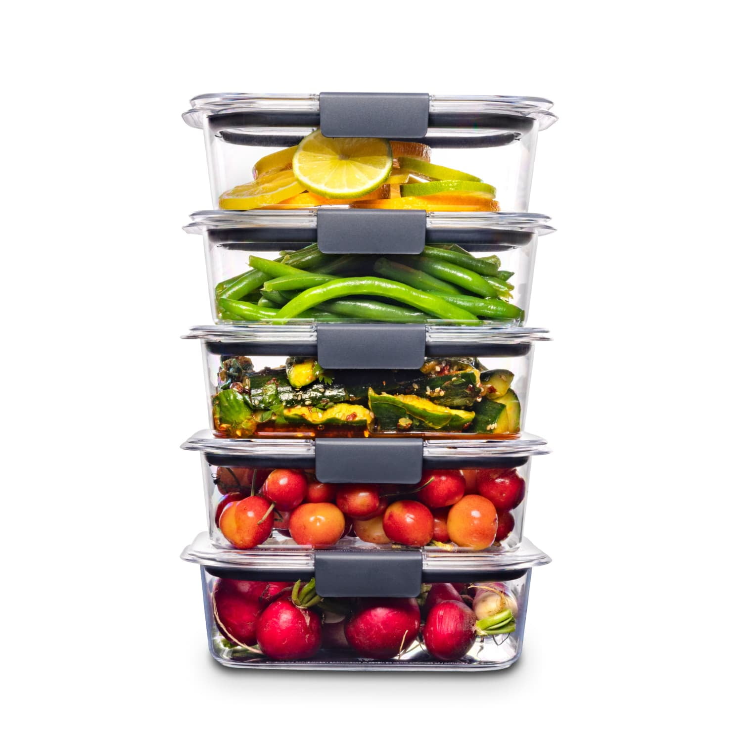 Rubbermaid Brilliance Leakproof Plastic Food Storage Container Set