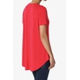 thumbnail image 4 of TheMogan Women's PLUS Basic Crew Neck Round Hem Short Sleeve Draped Jersey Tee, 4 of 6