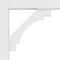 thumbnail image 3 of 3"W x 24"D x 24"H Standard Merced Architectural Grade PVC Bracket with Block Ends, 3 of 11