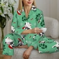 thumbnail image 6 of Uemuo Christmas French Bulldog Pattern Womens Pajama Sets,PJ Set for Women,Pajamas for Women Logo,Long Sleeve Pajama Set for Women,Soft Long Sleeve Top With Pants-Medium, 6 of 9