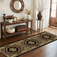 thumbnail image 3 of Mitzzllc Runner Rug 2'x8' Non Slip Hallway Vintage Rugs,Machine Washable Long Floor Carpet Entryway Area Rugs,Black and Khaki, 3 of 9
