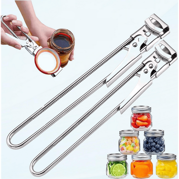 (2pcs) Master Opener Adjustable Jar & Bottle Opener, Adjustable Multifunctional Stainless Steel Can Opener Jar Lid Gripper, Manual Jar Bottle Opener Kitchen Accessories