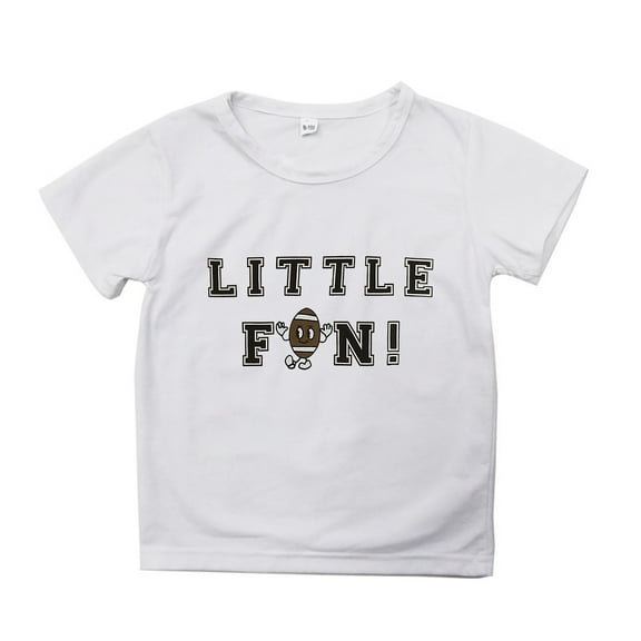 HUITKMM Boys Shirts Shirts for Teen Kids Child Short Sleeve Rugby Football Letter Prints T Shirt Boys Girls Fans Tops