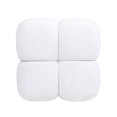 thumbnail image 3 of Jennifer Taylor Home Pixel 21" Oversized Square Tufted Pouf Ottoman, Almond White Chenille, 3 of 6