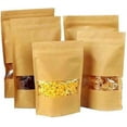 thumbnail image 3 of Pack Assortiment de 20 Sacs en Papier Kraft Réutilisables avec Fermeture Éclair, Cadeau Alimentaire, 3 of 5