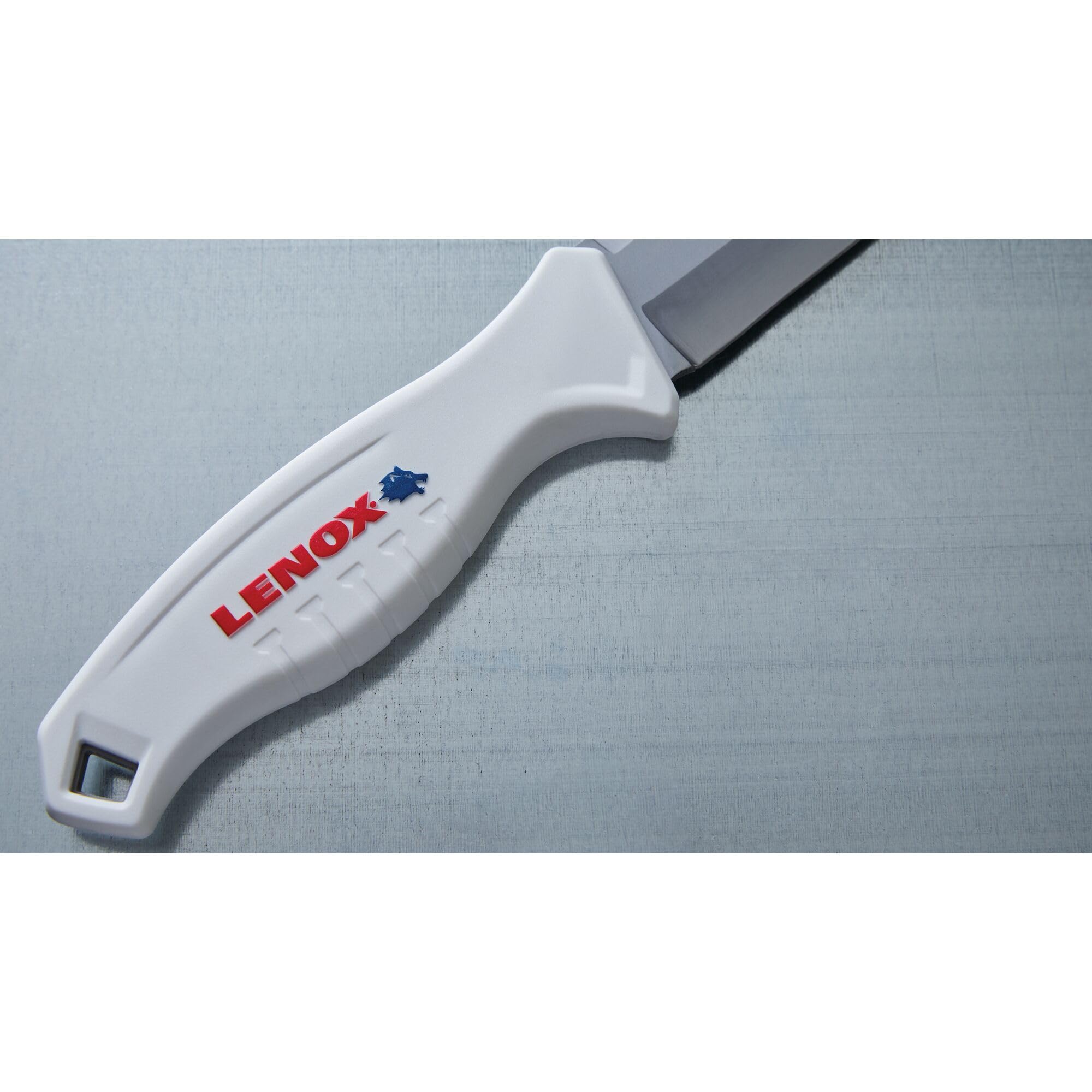 View Larger Lenox® Tradesman™ LXHT14701 Resharpenable Utility Knife, Stainless Steel Blade with Sheath