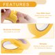 thumbnail image 5 of Cinta de pintor universal Unique Bargains - Cinta de pintura para automóviles DIY para enmascarar sin residuos - Papel crepé amarillo de 0.7 pulgadas x 60.1 yardas, 5 of 7