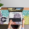 thumbnail image 4 of Long Mouse Pads for Desk,Yellow Floral and Petal Pattern Desk Mats on Top Of Desks, Desk Mouse Pad Extra Large with 3mm Non-Slip Base and Stitched Edge for Gaming,Office,Work,Home 47.3"x23.6", 4 of 6