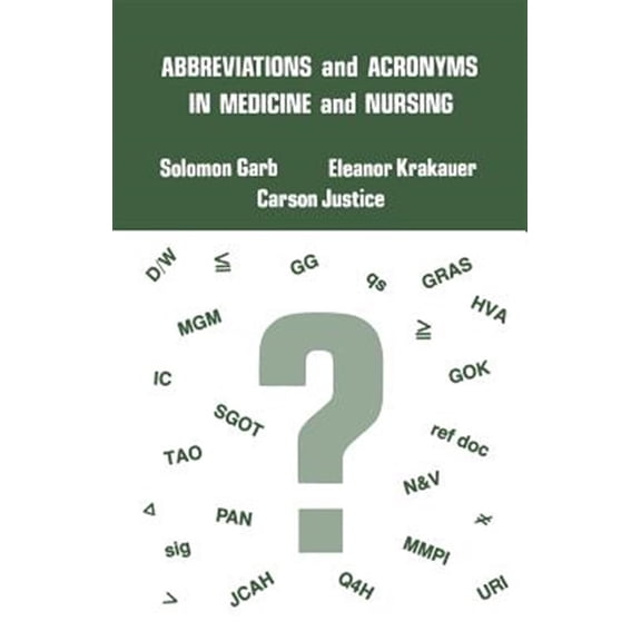 Pre-Owned Abbreviations and Acronyms in Medicine and Nursing, (Paperback)