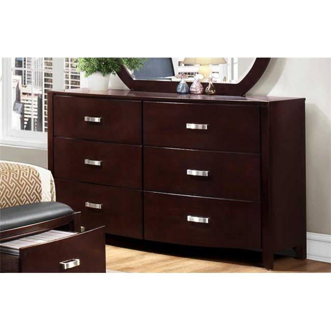 Home Elegance 1737nc 5 Lyric Dresser In Espresso Walmart Com