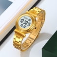 thumbnail image 4 of Digital Watch Womens Digital Analog Alarm Multifunctional Stainless Steel Strap Waterproof Chronograph Calendar Luminous for Men Women Southeast asia Daily Watch Birthday Adjustable Buckle, 4 of 9