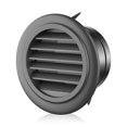 thumbnail image 1 of 6-Inch ABS Ceiling-Mounted Soffit Vent Cover with 45° Angled Grille - Black Circular Exhaust Ventilation Cap for Kitchen/Bathroom, Lightweight Design with Integrated Mesh to Block Debris, Compatible, 1 of 7