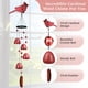 thumbnail image 2 of Campanas de viento de pájaro rojo, campanas colgantes decorativas de Metal de resina para interiores, regalos para mujeres, mamá, esposa (rojo), 2 of 5