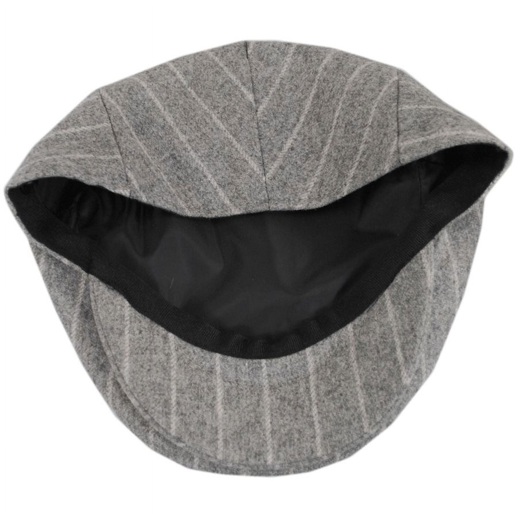 Regency Wool Pinstripe Ivy Cap - XL - Silver