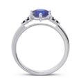 thumbnail image 4 of Diamond-Capitals 2.15 Carat Round Cut Blue Sapphire & Black Onyx Gemstone Lovely Engagement Ring for Fiancee 14K White Gold Size 8, 4 of 7