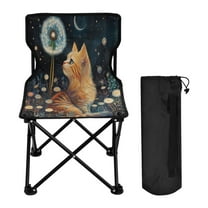 YAZAOO Camping Chairs Modern Feline Wonder Pattern Folding chair