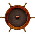 thumbnail image 4 of Nagina International Dark Black Heavy MDF Frame Nautically Inspired Antique Ship's Time Clock - Pirate Nurservy Home Decor (12 Inches, Black Dial Face), 4 of 4