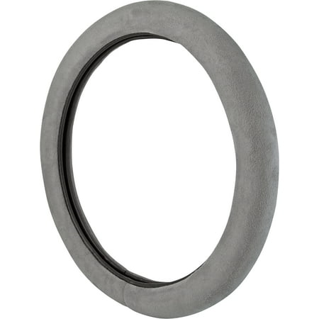 Auto Drive Suede Easy Install Automotive Steering Wheel Cover, Gray Universal Fit for Car