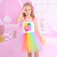 thumbnail image 4 of Vestido de niña Lollipop con falda de princesa de malla arcoíris, vestido de fiesta de cumpleaños para niños, 4 of 6