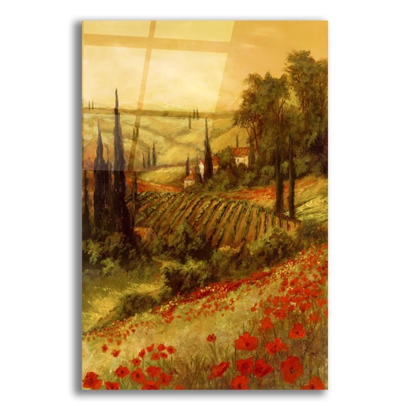 Epic Art 'Toscano Valley II' by Art Fronckowiak, Acrylic Glass Wall Art, 12"x16"