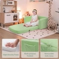 thumbnail image 3 of Sofá Infantil Foryoomi Extra Ancho 2 en 1 con Manta Verde, 3 of 7