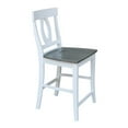 thumbnail image 6 of International Concepts Wood Verona Counter Height Stool - 24" Seat Height - White/Heather Gray, 6 of 10