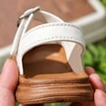 thumbnail image 5 of (0-3.5Years) Boys Girls Vintage Double Buckle Sandals Closed Toe Anti-Kick Soft Non-Slip Sole Summer Shoes for Toddler Baby Kids White 9 Toddler(27), 5 of 8