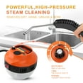 thumbnail image 7 of Portable Steam Cleaner 2500W High Temperature Pressurized Steam Cleaning Machine with Brush Heads for Kitchen Furniture Bathroom Car,Hard Floor ,Black+Orange, 7 of 7