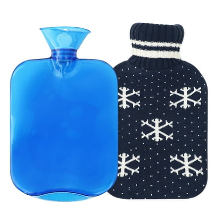 

VKEKIEO Hot Water Bottle With Cover 750ML Bed Bottle With Soft Fleece Cover Bed Bottle Provides Warmth Gift