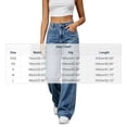 thumbnail image 3 of Levmjia Women's Cargo Jeans High Waisted Wide Leg Denim Pants with Pockets Loose Fit Baggy Jean Trousers Vintage Streetwear for Women, 3 of 6