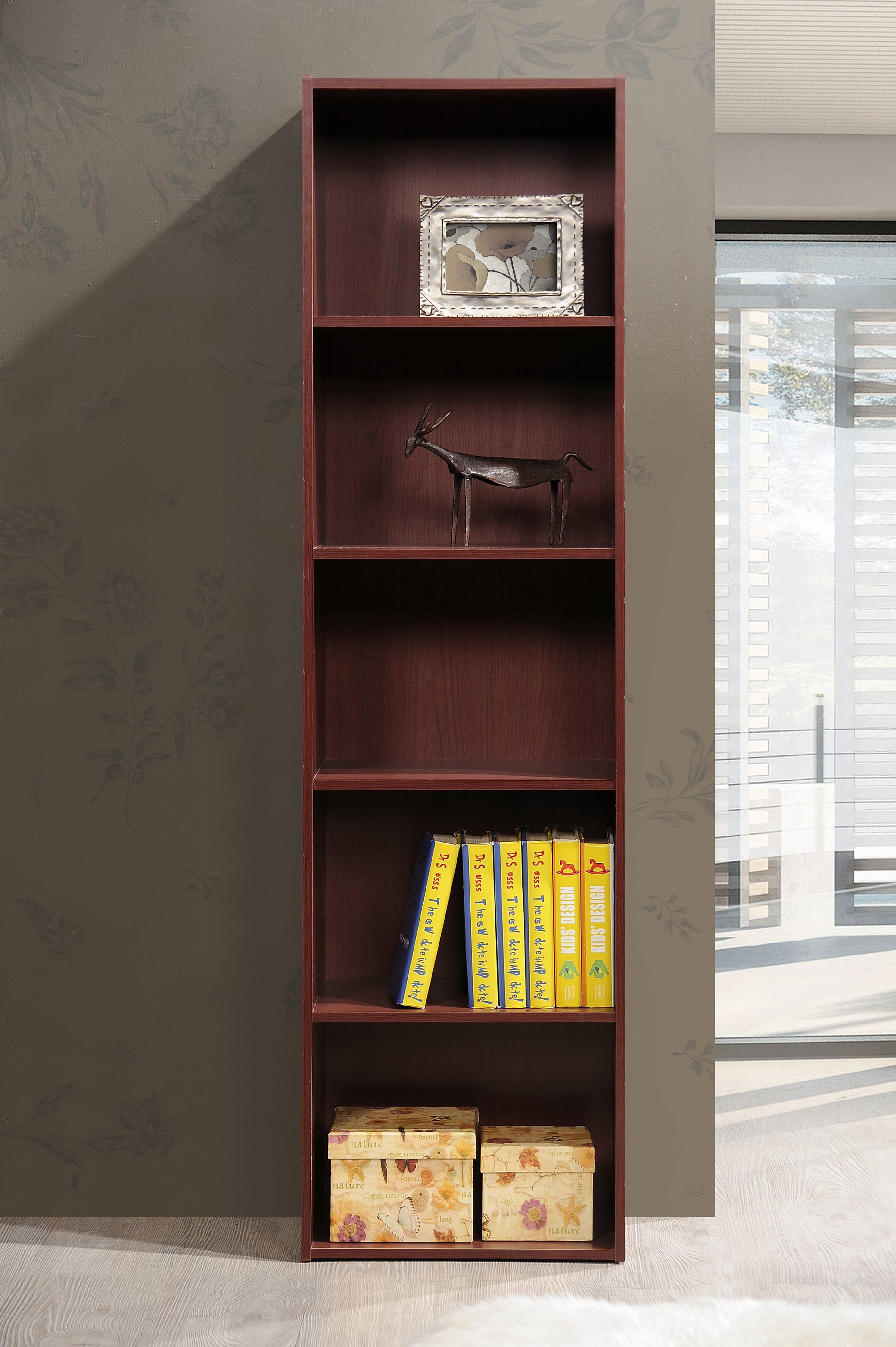 Hodedah 5 Shelf Bookcase Multiple Colors Com