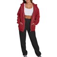 thumbnail image 5 of Hvyesh Casual Workout Two Piece Outfits for Women Zip Up Hoodies High Waist Sweatpants Tracksuit Sets Streetwear, 5 of 8