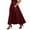 Red, variant on Ediodpoh Women's Skirts Ankle Length Casual High Waist Skirts for Women Solid Color Pleated A Line Skirt Red XL
