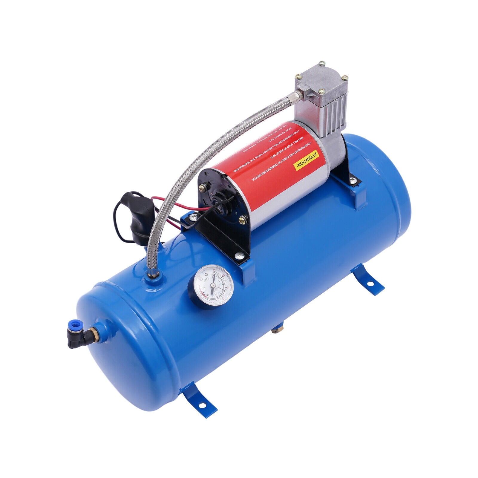 DENEST On Board Air Compressor With 6 Liter Tank 100Psi DC 12V For Vehicle Car Bicycle