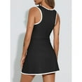 thumbnail image 5 of AEXTO Women's Workout Tennis Dress with Built-in Bra & Shorts Pockets Sleeveless Crewneck Golf Athletic Mini Dresses, 5 of 6