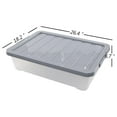 ByEUcuk 40 Quarts Under Bed Boxes with Wheels, Large Shallow Storage