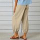 thumbnail image 4 of WILLBEST Pantalones Casuales elegantes para Mujer, Capri de Cintura Alta con Cordón y Bolsillos, Diseño de Pierna Ancha y Corte Corto para Un Uso Diario Cómodo. XXXL, 4 of 7