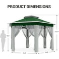 thumbnail image 3 of 13'x13' Pop Up Gazebo, Hexagonal Outdoor Canopy Tent, [Sturdy Metal Frame] Instant Pop Up Tent with Mesh Netting, Waterproof & UV-Resistant Outdoor Gazebo for Backyard, Patio, Deck, Lawn Party, 3 of 7